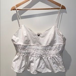 Express white sweetheart neck crop top